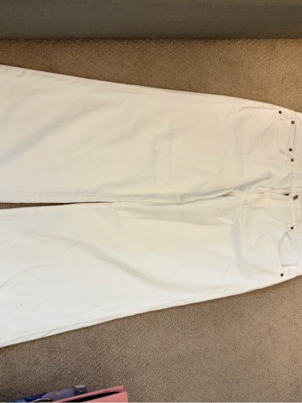Agolde wide-Leg White Jeans